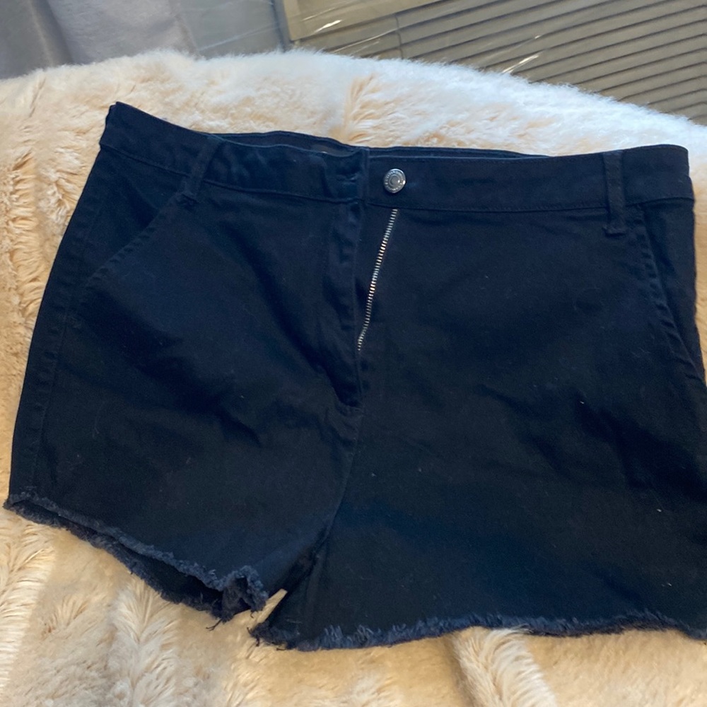 Black Jean shorts
